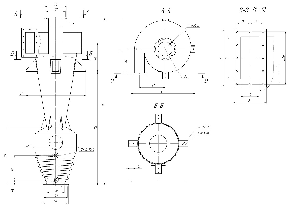 чертеж циклона СК-ЦН-34 в Чехове